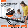 VEVOR 88 Key Digital Piano Keyboard, Semi Weighted Keys, Full Size Electric Keyboard Piano Set with Adjustable Stand Built-In Speakers Sustain Pedal Headphones, Bluetooth MIDI USB for Beginners