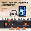 VEVOR 88 Key Digital Piano Keyboard, Semi Weighted Keys, Full Size Electric Portable Keyboard Piano Set with 1000 Tones Built-In Speakers Sustain Pedal Headphones, Bluetooth MIDI USB for Beginners