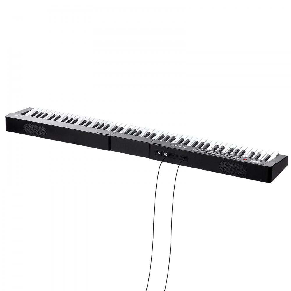 VEVOR 88 Key Digital Piano Keyboard, Semi Weighted Keys, Full Size Electric Portable Keyboard Piano Set with 1000 Tones Built-In Speakers Sustain Pedal Headphones, Bluetooth MIDI USB for Beginners