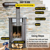 VEVOR Chimney Sweep Kit 26FT, Chimney Brush 315 Inch Chimney Brush Rod Kit 8 Rods with Nylon Flexible Rods .