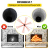 VEVOR Chimney Sweep Kit 26FT, Chimney Brush 315 Inch Chimney Brush Rod Kit 8 Rods with Nylon Flexible Rods .