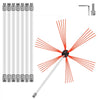 VEVOR Chimney Sweep Kit 26FT, Chimney Brush 315 Inch Chimney Brush Rod Kit 8 Rods with Nylon Flexible Rods .