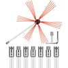 VEVOR Chimney Sweep Kit 26FT, Chimney Brush 315 Inch Chimney Brush Rod Kit 8 Rods with Nylon Flexible Rods .