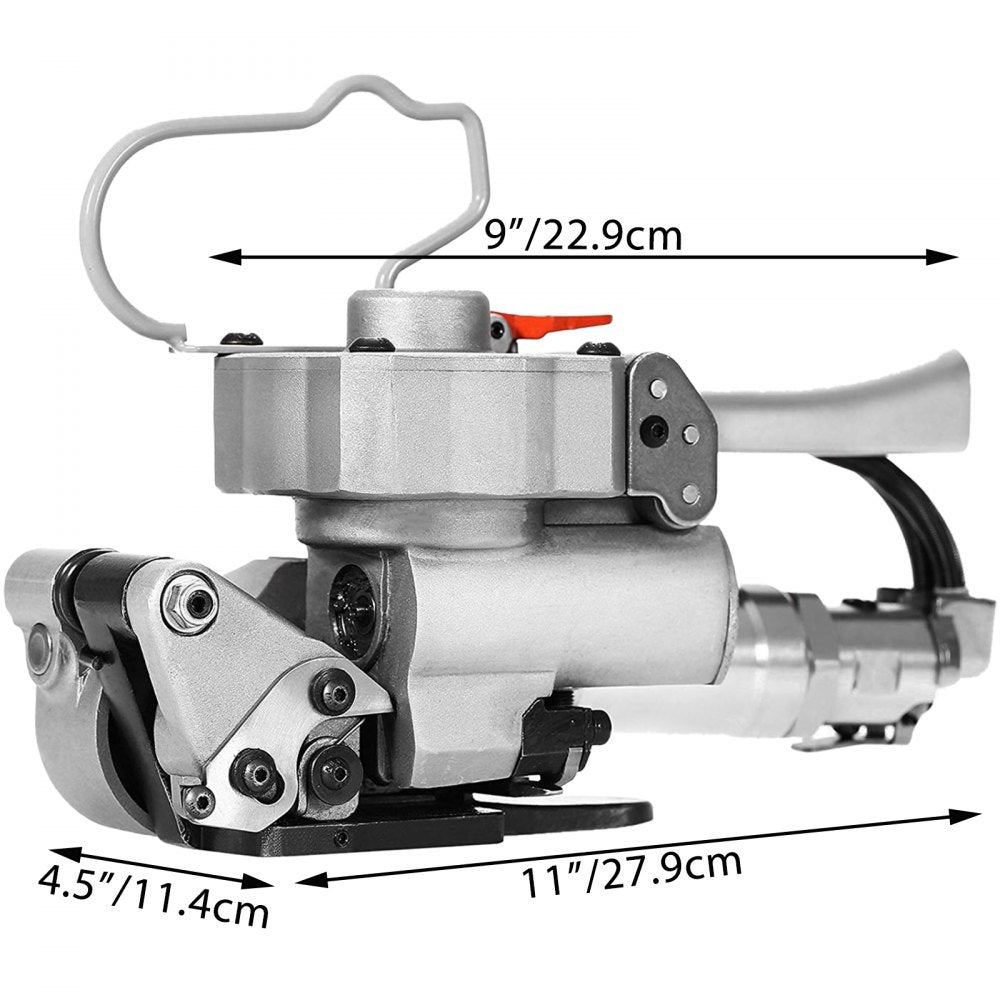 VEVOR A19 Pneumatic Strapping Tool, 1/2\" to 3/4\" Hand Held Strapping Machine, Sealless Strapping Machine for PP PET Strapping