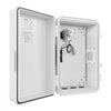 VEVOR Outdoor Electrical Box, ABS, Waterproof Electrical Junction Box with Thermostat and Fan, Mounting Plate, Cable Grommets, Ventilated Plastic Enclosure, 14.2 x 10.8 x 5.9 in, IP65 for Indoor/Outdoor