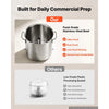 VEVOR Food Processor 12.7qt 12L Commercial Electric Vegetable Chopper 2000W, for Vegetables Fruit Grains Nuts, Food-Grade Stainless Steel Bowl, 110V Cutter with S-Shaped Blade, Variable Speed Dial