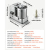 VEVOR Food Processor 12.7qt 12L Commercial Electric Vegetable Chopper 2000W, for Vegetables Fruit Grains Nuts, Food-Grade Stainless Steel Bowl, 110V Cutter with S-Shaped Blade, Variable Speed Dial