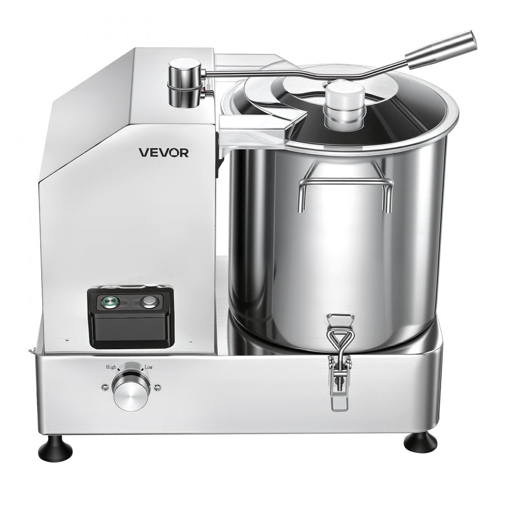 VEVOR Food Processor 12.7qt 12L Commercial Electric Vegetable Chopper 2000W, for Vegetables Fruit Grains Nuts, Food-Grade Stainless Steel Bowl, 110V Cutter with S-Shaped Blade, Variable Speed Dial