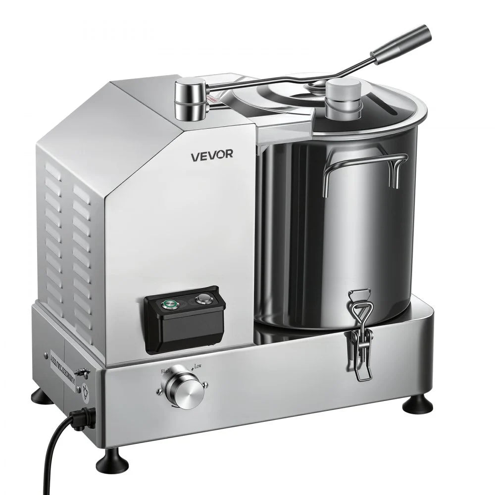 VEVOR Food Processor 12.7qt 12L Commercial Electric Vegetable Chopper 2000W, for Vegetables Fruit Grains Nuts, Food-Grade Stainless Steel Bowl, 110V Cutter with S-Shaped Blade, Variable Speed Dial