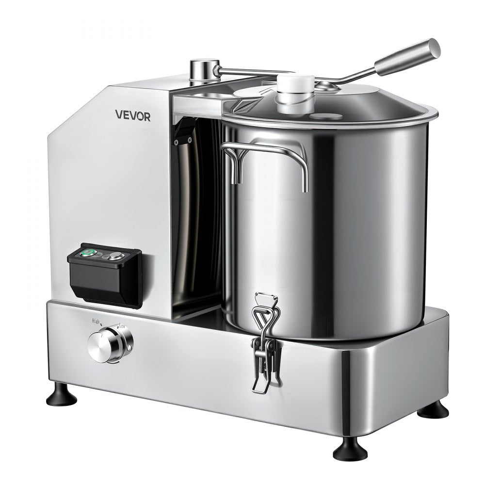VEVOR Food Processor 12.7qt 12L Commercial Electric Vegetable Chopper 2000W, for Vegetables Fruit Grains Nuts, Food-Grade Stainless Steel Bowl, 110V Cutter with S-Shaped Blade, Variable Speed Dial