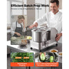 VEVOR Food Processor 6.3 qt 6 L Commercial Electric Vegetable Chopper 1800W, for Vegetables Fruit Grains Nuts, Food-Grade Stainless Steel Bowl, 110V Cutter with S-Shaped Blade, Variable Speed Dial
