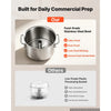 VEVOR Food Processor 6.3 qt 6 L Commercial Electric Vegetable Chopper 1800W, for Vegetables Fruit Grains Nuts, Food-Grade Stainless Steel Bowl, 110V Cutter with S-Shaped Blade, Variable Speed Dial