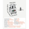 VEVOR Food Processor 3.2 qt 3L Commercial Electric Vegetable Chopper 400W, for Chopping Vegetables Fruit Grains Nuts Cheese, Food-Grade Stainless Steel Bowl, Cutter with S-Shaped Blade, 120-Volts