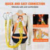 VEVOR 38mm Safety Lanyard, 6ft(1.83m) Fall Protection Lanyard with 2 Alloy Steel Snap Hooks, Retractable Safety Belt for Outdoor/Indoor Tree Climbing, 38KN Breaking Tension Lanyard, Yellow