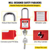 VEVOR 43 PCS Lockout Tagout Kits, Electrical Safety Loto Kit Includes Padlocks, 5 Kinds of Lockouts, Hasps, Tags & Ties, Box, Lockout Safety Tools for Electrical Risk Removal in Industrial, Machinery
