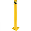 VEVOR Safety Bollard 48"x4.5" Safety Barrier Bollard 4-1/2" OD 48" Height Yellow Powder Coat Pipe Steel Safety Barrier with 4 Free Anchor Bolts for Traffic-Sensitive Area