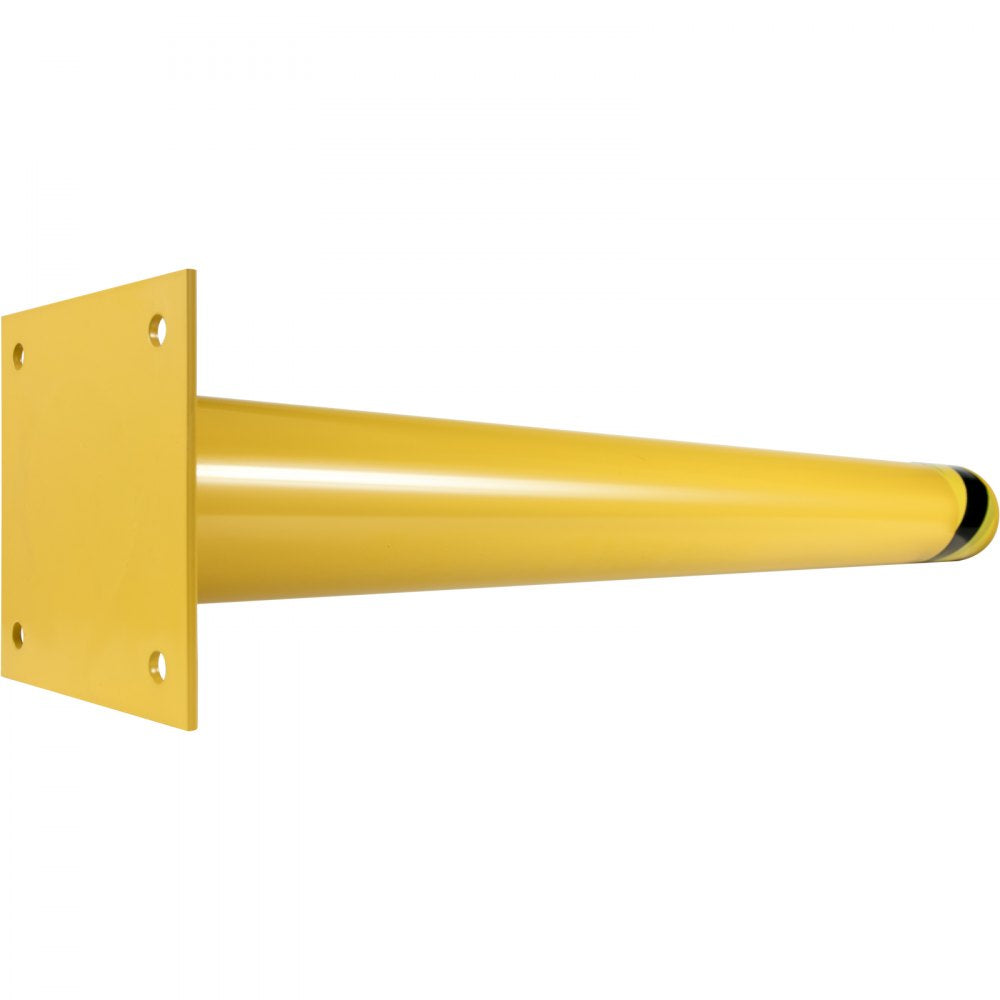 VEVOR Safety Bollard, 36 Inch Height Bollard Post, 4.5 Inch Diameter Steel Pipe Safety Bollard Post, Yellow Steel Bollard, Steel Safety Bollard with 8 Anchor Bolts, Perfect for Traffic-Sensitive Area