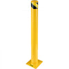 VEVOR Safety Bollard, 42 Inch Height Bollard Post, 5.5 Inch Diameter Steel Pipe Safety Bollard Post, Yellow Steel Bollard, Steel Safety Bollard with 8 Anchor Bolts, Perfect for Traffic-Sensitive Area