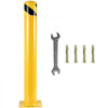VEVOR Safety Bollard, 42 Inch Height Bollard Post, 5.5 Inch Diameter Steel Pipe Safety Bollard Post, Yellow Steel Bollard, Steel Safety Bollard with 8 Anchor Bolts, Perfect for Traffic-Sensitive Area