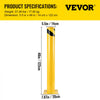 VEVOR Safety Bollard, 48 Inch Height Bollard Post, 5.5 Inch Diameter Steel Pipe Safety Bollard Post, Yellow Steel Bollard, Steel Safety Bollard with 8 Anchor Bolts, Perfect for Traffic-Sensitive Area