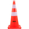 VEVOR Safety Cones, 10PCS 28\" Traffic Cones, PVC Orange Construction Cones, 2 Reflective Collars Traffic Cones with Weighted Base and Hand-Held Ring Used for Traffic Control, Driveway Road Parking