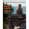 VEVOR ATV Rear Storage Bag, 60L ATV Rear Cargo Storage Bag with Backrest & Waterproof Cover, 600D Oxford Cloth Rear Seat Gear Bag Fit Most ATVs with Rear Rack, Compatible with ATV, UTV, Can-Am Vehicle