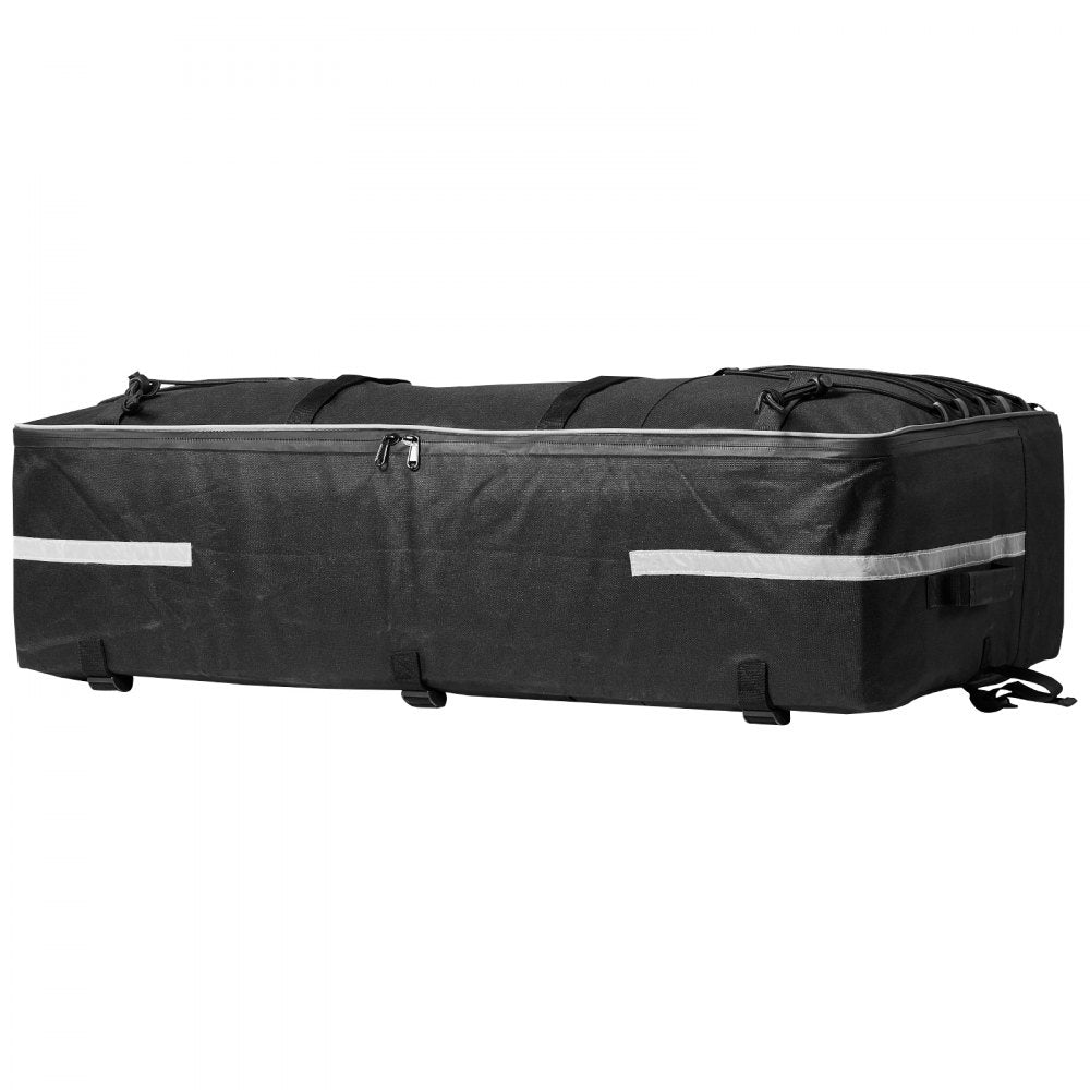 VEVOR ATV Rear Storage Bag, 60L ATV Rear Cargo Storage Bag with Backrest & Waterproof Cover, 600D Oxford Cloth Rear Seat Gear Bag Fit Most ATVs with Rear Rack, Compatible with ATV, UTV, Can-Am Vehicle