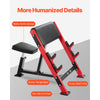 VEVOR Preacher Curl Bench, Strength Training Benches, Max load 660 LBS Home Gym Fitness Equipment, Seated Arm Isolated Barbell Dumbbell Bicep Station, Adjustable Weight Bench with Bar Holders