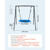 VEVOR Swing Set for Backyard, 40 in Saucer Swing Seat with Heavy Duty A-Frame Metal Stand, 440 lbs Load Capacity, Reinforced with Spiral Ground Anchors, Swingset Outdoor for Kids, Black and Blue