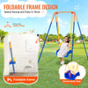 VEVOR Swing Sets for Backyard, 3-in-1 Toddler Swing Set with 4 Sandbags, Foldable Metal Stand, Easy to Assemble, Swingset Indoor/Outdoor for Kids 3-6 Years, Youth 6-10 Years and Teenagers 10+