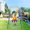 VEVOR Swing Sets for Backyard, 3-in-1 Toddler Swing Set with 4 Sandbags, Foldable Metal Stand, Easy to Assemble, Swingset Indoor/Outdoor for Kids 3-6 Years, Youth 6-10 Years and Teenagers 10+