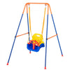 VEVOR Swing Sets for Backyard, 3-in-1 Toddler Swing Set with 4 Sandbags, Foldable Metal Stand, Easy to Assemble, Swingset Indoor/Outdoor for Kids 3-6 Years, Youth 6-10 Years and Teenagers 10+