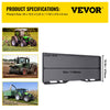 VEVOR Skid Steer Mount Plate Thick Skid Steer Attachment Plate Steel Quick Attachment Loader Plate with 3 Additional Welding Rods Easy to Weld or Bolt to Different Accessories (1/4\")