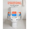 VEVOR Raised Toilet Seat with Arms, 300 lbs Load Capacity, 3.5-Inch Lift Height, Widened Commode Elevated Toilet Seat Riser with Padded Handles for Seniors, Elderly, Handicap, Disabled, and Adults