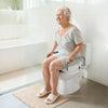 VEVOR Raised Toilet Seat with Arms, 300 lbs Load Capacity, 3.5-Inch Lift Height, Widened Commode Elevated Toilet Seat Riser with Padded Handles for Seniors, Elderly, Handicap, Disabled, and Adults