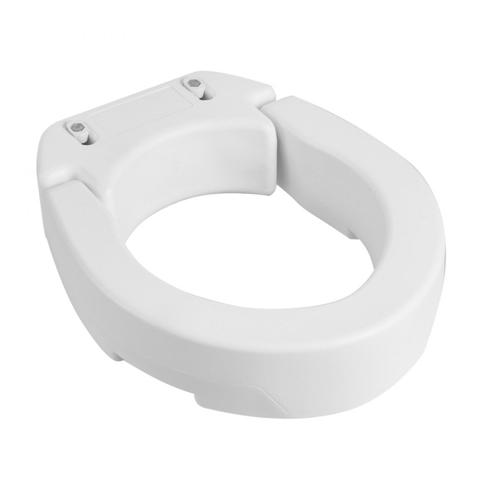 VEVOR Raised Toilet Seat, 300 lbs Load Capacity, 3.5-Inch Lift Height, Commode Elevated Toilet Seat Riser with Enlarged Opening for Seniors, Elderly, Handicap, Disabled, and Adults, Fits Round Bowl