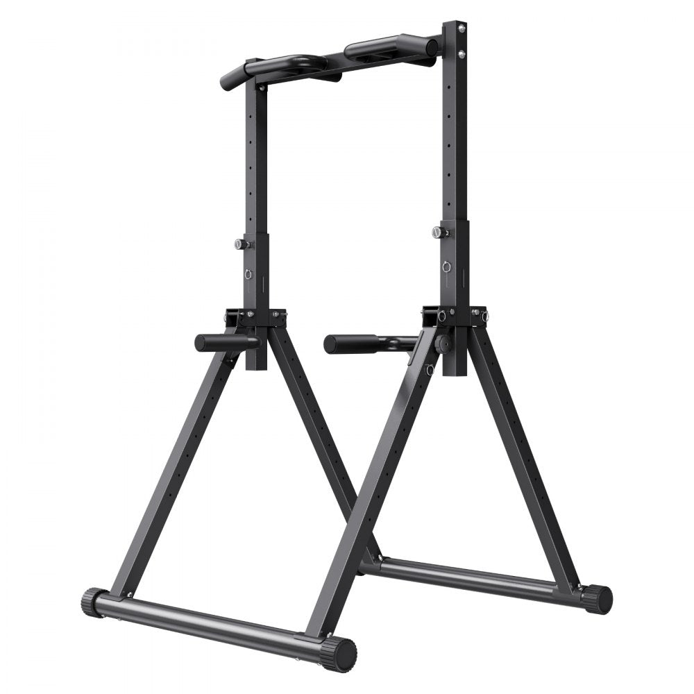 VEVOR Pull Up Bar, 330LBS Capacity Portable Pullup Bar Station, Pullup Bars Free Standing with Triangular Structure & Heavy-Duty Steel Tube, 9 Level Height Adjustment Gravity Fitness for Arms, Back