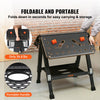 VEVOR Convertible Workstation, Dual-Function as Sawhorse/Workbench, Supports up to 1000 lbs, 7 Height Options, Durable Steel Frame, Compact Folding Design with Wood Clamp, Includes 4 Bench Dogs & 2