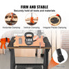 VEVOR Convertible Workstation, Dual-Function as Sawhorse/Workbench, Supports up to 1000 lbs, 7 Height Options, Durable Steel Frame, Compact Folding Design with Wood Clamp, Includes 4 Bench Dogs & 2