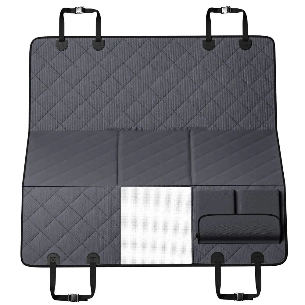 VEVOR Back Seat Extender for Dogs,Dog Hammock for Car Back seat,Waterproof Hard Bottom Dog Car Seat Cover for Back Seat 54"x24",Supports 400lbs with Mesh Window and Storage Pocket for Car, SUV