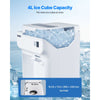 VEVOR Commercial Ice Shaver Crusher, 220lbs Per Hour Electric Snow Cone Maker with 4L Ice Cube Box, 350W 1500RPM Tabletop Shaved Ice Machine for Parties Events Bar, Home and Commercial Use (White)