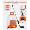 VEVOR Battery Powered Backpack Sprayer, 4 Gallons Electric Lawn Sprayer with 8 Nozzles & 2 Telescopic Wands, 90PSI Adjustable Pressure, 4-6 Hour Runtime, Yard Sprayers for Lawn and Garden