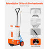 VEVOR Battery Powered Backpack Sprayer with Cart, 0-94 PSI Adjustable Pressure, 4 Gallon Tank on Wheels, with 8 Nozzles and 2 Wands, 12V 7.2Ah Battery, Wide Mouth Lid for Weeding, Spraying, Cleaning