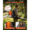 VEVOR Backpack Leaf Blower, 43CC 2-Stroke Engine Gas Powered Leaf Blower with 1.38L Fuel Tank, 447 CFM Air Volume, 150 MPH Air Speed, Ideal for Lawn Care, Leaves Cleaning, Yard Debris & Snow Removal