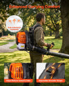 VEVOR Backpack Leaf Blower, 43CC 2-Stroke Engine Gas Powered Leaf Blower with 1.38L Fuel Tank, 447 CFM Air Volume, 150 MPH Air Speed, Ideal for Lawn Care, Leaves Cleaning, Yard Debris & Snow Removal