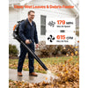 VEVOR Backpack Leaf Blower, 75.6CC 4-Stroke Engine Gas Powered Leaf Blower with 1.8L Fuel Tank, 615 CFM Air Volume, 179 MPH Air Speed, Ideal for Lawn Care, Leaves Cleaning, Yard Debris & Snow Removal
