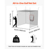 VEVOR Golf Batting Cage, 10 x 10 x 10 FT Golf Cage, Driving Hitting Cages with 3-Ply Knotless Polyester, Golfs Target & 9-Hole Baseball Target, Golfs Hitting Net for Indoor, Outdoor, Backyard