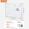VEVOR Magnetic Whiteboard, 24 x 18 Inches, Dry Erase Board for Wall with Aluminum Frame, White Board Includes 1 Magnetic Erase & 2 Dry Erase Marker & Movable Tray for Office Home Restaurant and School