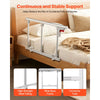 VEVOR Foldable Bed Rail for Elderly, 28 in Bedside Assist Rail with Fixing Strap, Adjustable Height Pipe Bedside Cane, High-Strength Metal Senior Bed Bar, Hand Guard Grab Fits King, Queen, Full, Twin