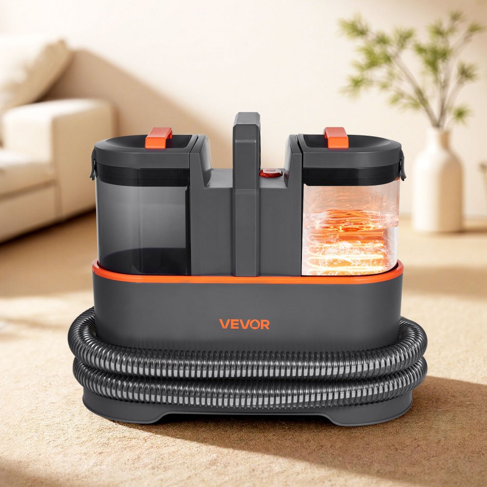 VEVOR Carpet Cleaner Machine, 50.72 oz Clean Water Tank & 27.05 oz Dirty Water Tank, Portable Upholstery Shampooer, 11.5Kpa Handheld Furniture Extractor, Spot and Stain Deep Cleaner for Rug Couch Car
